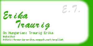 erika traurig business card